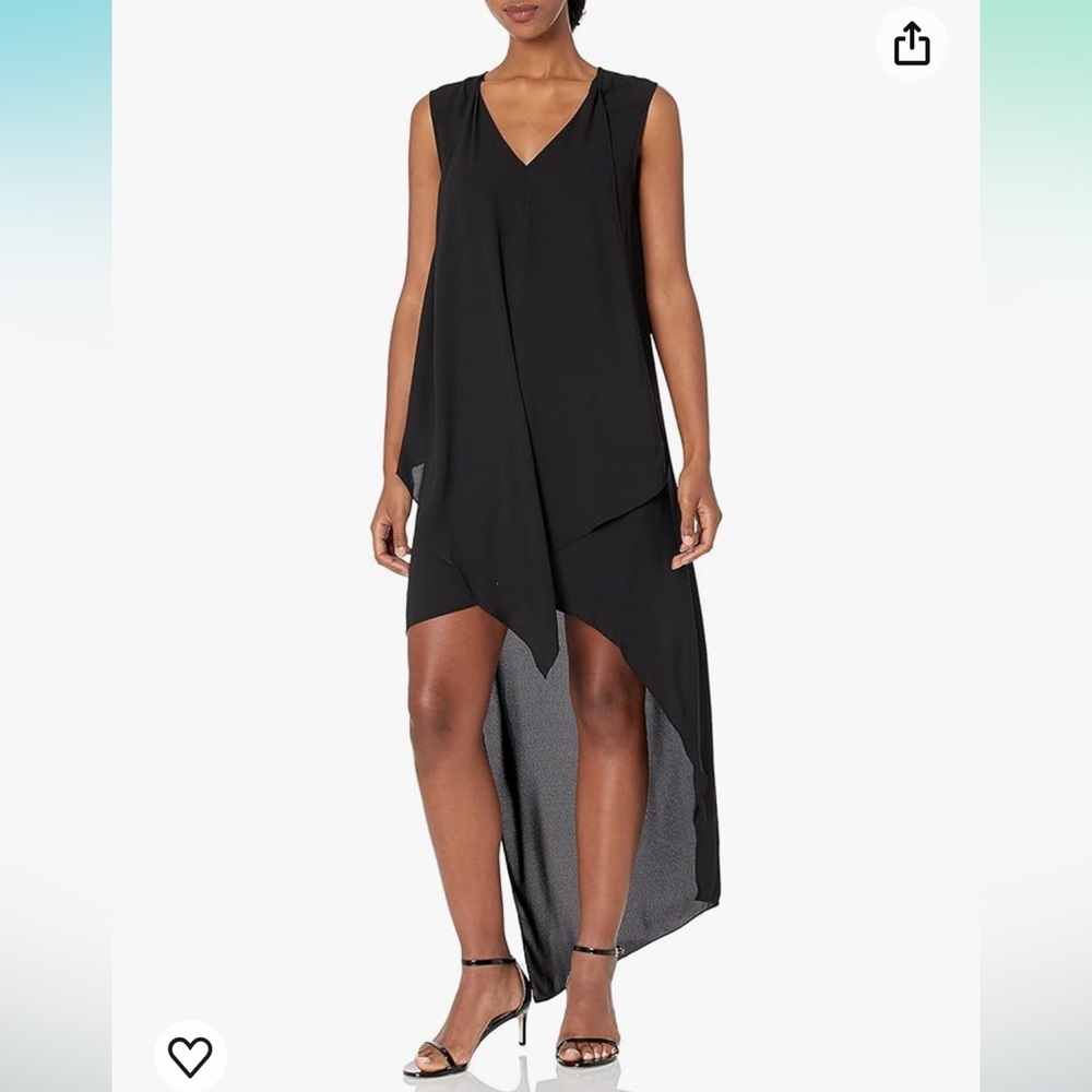 - BCBMAXAZRIA Women's Relaxed Fit and Flare V Neck High Low Asymmetrical s…